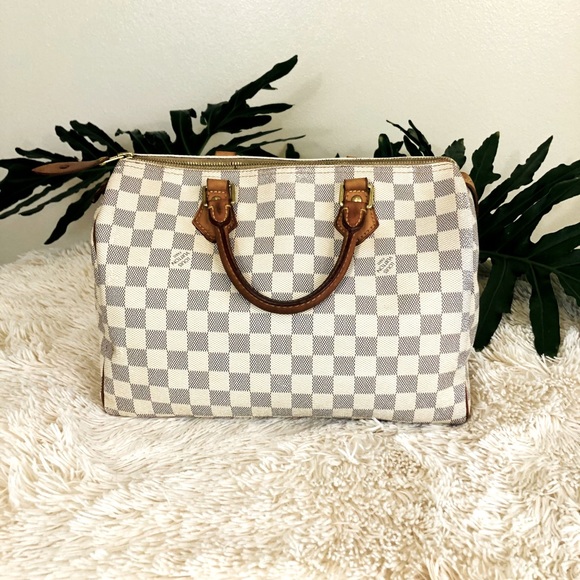 Louis Vuitton Handbags - Speedy 30 Azur Damier Louis Vuitton Tote Bag